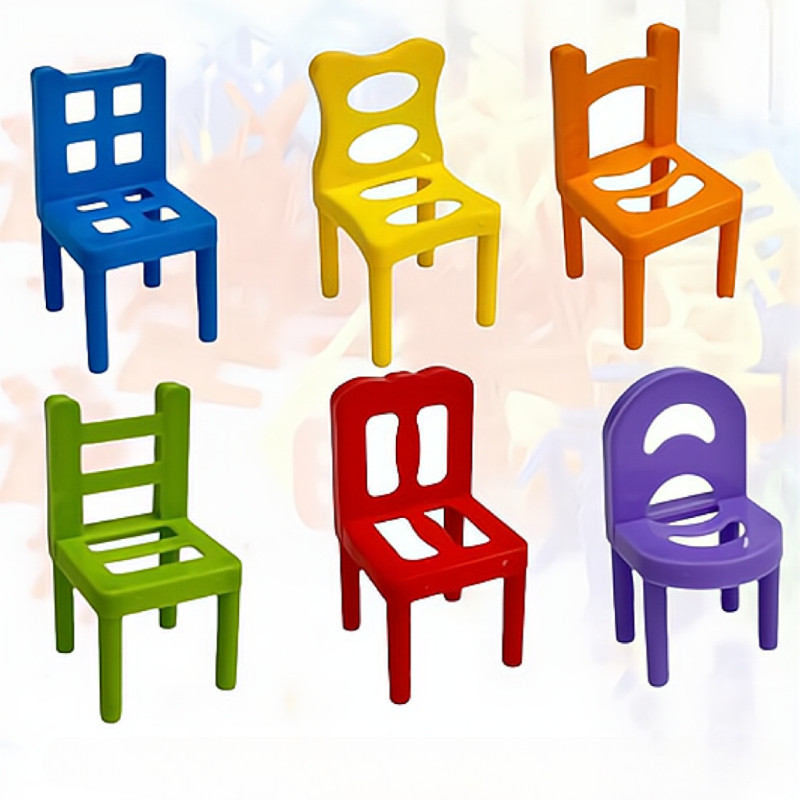 COD เลโก้เก้าอี้ซ้อน บล็อกและของเล่นตัวต่อ เก้าอี้ซ้อน เสริมพัฒนาการเด็ก stacking chairs รูปที่ 7