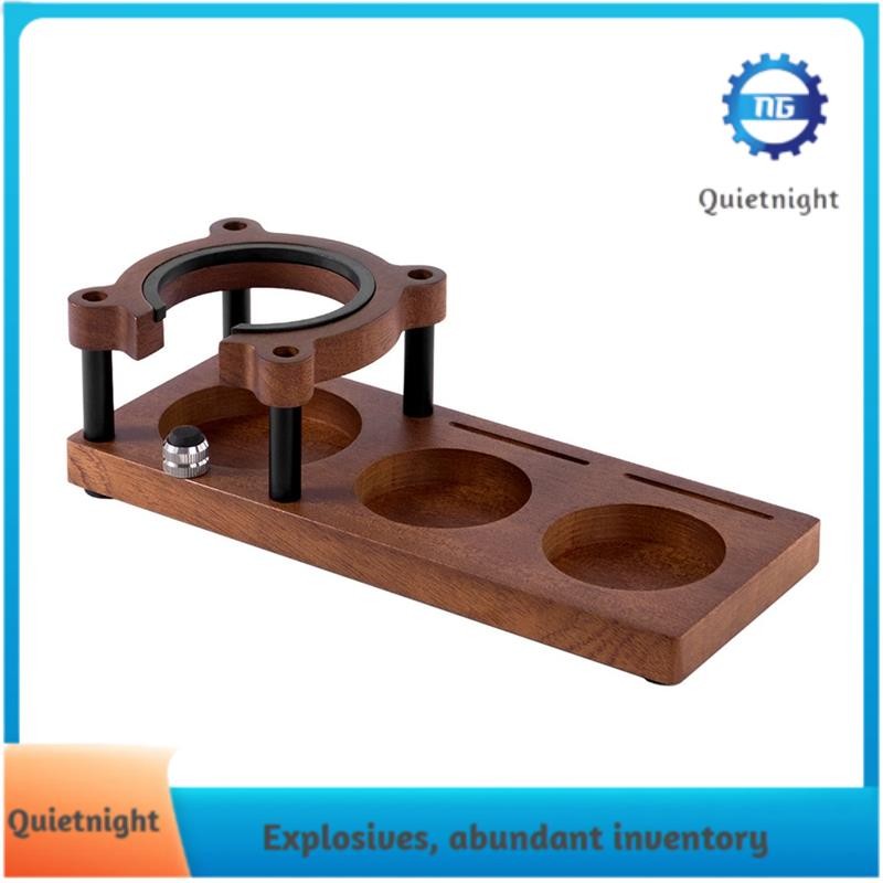 [quietnight.ph] Espresso Coffee Tamper 53MM 54MM 58MM, Walnut Wood Storage Rack & Portafilter Holder