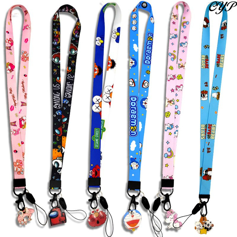 พร้อมสต็อก ป้ายคล้องกุญแจ ที่ใส่บัตรประชาชน สายคล้องคอพร้อมพวงกุญแจ เชือกคล้องโทรศัพท์มือถือ mp3 เชื