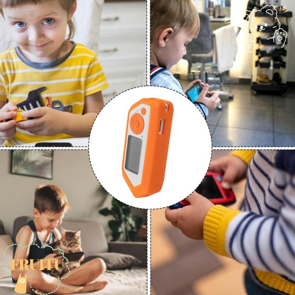 Fruitu สําหรับ Flipper Zero ป้องกัน, Widget สีขาว/สีส้มเกมคอนโซลฝาครอบป้องกัน,ซิลิโคนเครื่องมือมัลติ