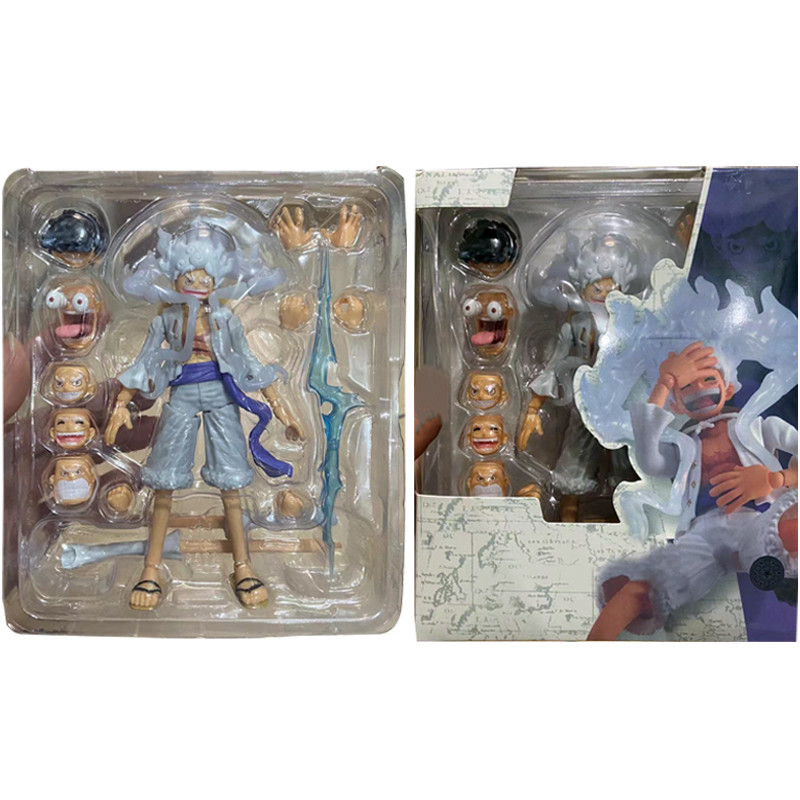 Nika Luffy Action Figure One Piece Monkey.D.Luffy Gear 5 Sun God Nika SHF Luffy ข้อต่อที่สามารถเคลื่