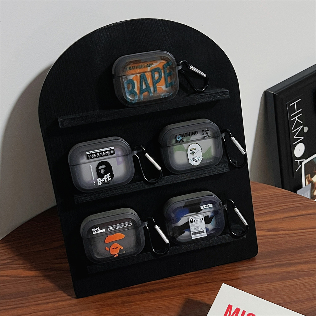Cool BAPE Bathing Ape Soft Casing สําหรับ AIRPODS 4 PRO2 1/2/3 Tpu หูฟังฝาครอบป้องกันอุปกรณ์เสริมเท่านั้น Shell
