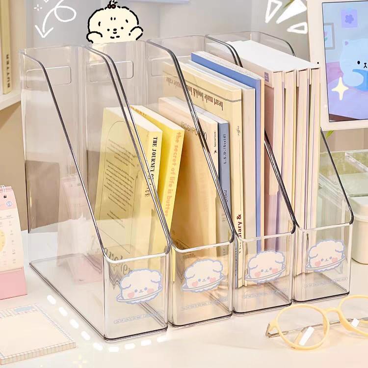 🥝 แถมสติ๊กเกอร์🥝 กล่องหนังสือ กล่องเอกสารอะคริลิคใส อุปกรณ์จัดเก็บเอกสาร ใส่A4ได้