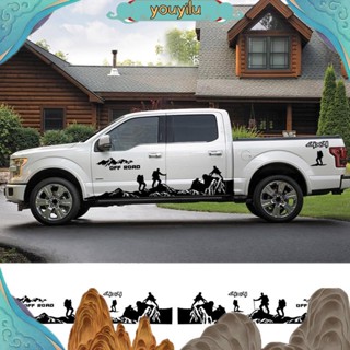 Youyilu สติกเกอร์ติดตัวถังประตูรถยนต์ DIY สําหรับ Ford Ranger Raptor F150 F-150 Off Road 4X4 Climber Pickup 8 ชิ้น