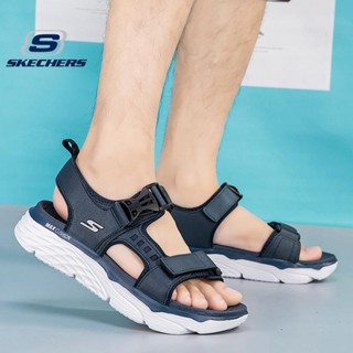 (พร้อมส่ง) Skechers_ MAX CUSHION รองเท้าแตะลําลอง ข้อสั้น แฟชั่นสําหรับผู้ชาย เหมาะกับการเล่นโยคะ