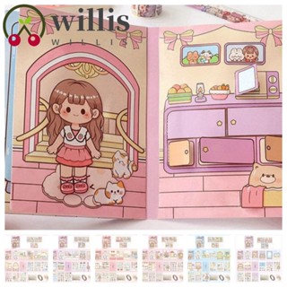 Willis หนังสือเพลง เสียงเงียบ หนังสือสติกเกอร์คาวาอี้ เทลาโด้น่ารัก หนังสือยุ่ง ของเล่น อะนิเมะ DIY