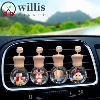 Willis ขวดน้ําหอมอโรมาเธอราพี แบบไม้ใส เติมได้ ลายการ์ตูนเมโลดี้ ขนาด 8 มล. อุปกรณ์เสริม สําหรับรถยนต์ DIY