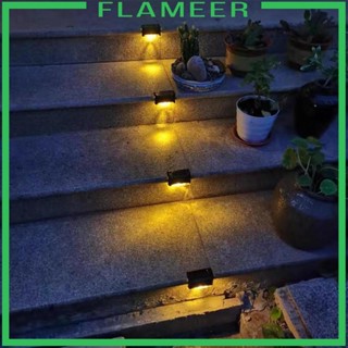 [Flameer] โคมไฟ LED พลังงานแสงอาทิตย์ กันน้ํา สําหรับติดตกแต่งทางเดิน ลานบ้าน ทางเดิน 4 ชิ้น