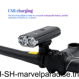 ไฟฉาย LED IPX6 600LM 3000mah กันน้ํา ชาร์จ USB สําหรับจักรยานเสือภูเขา เดินป่า