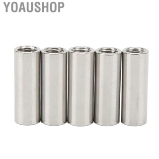 Yoaushop 5Pcs Coupling Nut M12 Stainless Steel Rod Connector Female Thread Fastener