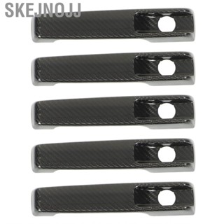 Skejnojj Outside Door Handle Kit Perfect Fit Clear Texture Carbon Fiber Exterior Cover for Car