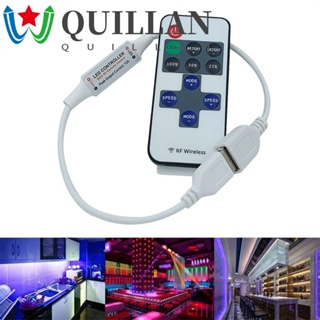 Quillan พอร์ต USB หรี่ไฟได้ สําหรับหลอดไฟ LED DC 5V สวิตช์สายไฟ LED ควบคุมการหรี่แสง อินเตอร์เฟซ USB ที่จับคู่สี สําหรับ 5050 2835 สวิตช์สายเคเบิล เครื่องหรี่แสง ขนาดเล็ก