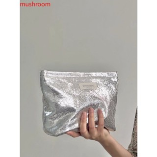 Strobe กระเป๋าคลัทช์ กระเป๋าเครื่องสําอาง ขนาดใหญ่ แบบพกพา เรียบง่าย [mushroom]