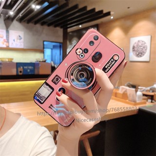 เคสโทรศัพท์มือถือนิ่ม ปิดด้านหลัง แบบป้องกัน ลายกล้องถ่ายรูป พร้อมขาตั้ง สําหรับ Honor90 Honor 70 90 Lite 5G 2023