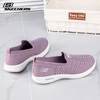 พร้อมส่ง Skechers_ รองเท้าผ้าใบลําลอง แบบสวม น้ําหนักเบาพิเศษ แฟชั่นสําหรับสตรี