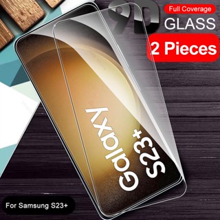 SamsungS23 Glass 2Pcs For Samsung Galaxy S23+ Tempered Glass S23 S22 S21 Plus S22+ S21+ S23Plus S22Plus S21Plus Screen Protector