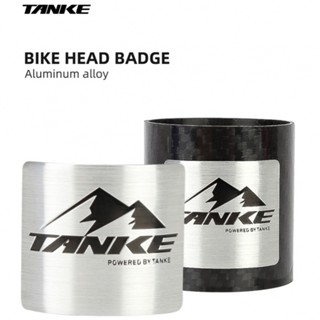 Tanke สติกเกอร์ป้ายหัวจักรยาน อะลูมิเนียมอัลลอย ขนาด 35 * 33 มม. DIY สําหรับพับ MTB