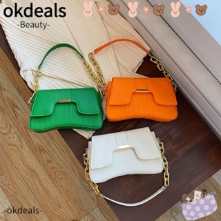 Okdeals กระเป๋าสะพายข้าง ใต้วงแขน แฟชั่น หนัง Pu กระเป๋าถือ