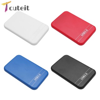 Tcuteit เคสฮาร์ดดิสก์ภายนอก SATA 2 เป็น USB 3.0 HDD SSD ขนาด 2.5 นิ้ว