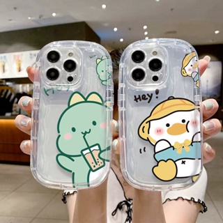 เคสโทรศัพท์มือถือ TPU แบบนิ่ม ลายการ์ตูนเป็ด ไดโนเสาร์ สําหรับ Xiaomi Redmi 12 Xiaomi Redmi 12C