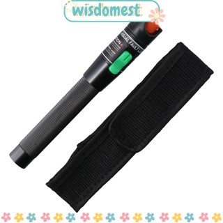 WISDOMEST เครื่องทดสอบความผิดพลาดทางสายตา ชุดทดสอบ VFL อลูมิเนียม แหล่งกําเนิดแสงที่เสถียร ตัวเชื่อมต่อ 2.5 มม. มินิ 30mW 30 กม. ปากกาไฟสีแดง สําหรับการทดสอบสายเคเบิลเครือข่าย