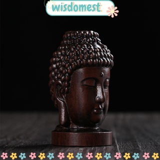 Wisdomest ฟิกเกอร์ไม้ รูปปั้นพระพุทธรูป สําหรับตกแต่ง 1 ชิ้น