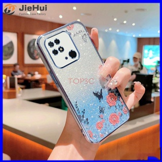 Jiehui เคสโทรศัพท์มือถือ ลายผีเสื้อกระพริบ สําหรับ Redmi 10C MMHY