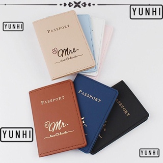 Yunhi กระเป๋าใส่บัตรเครดิต หนังสือเดินทาง หนัง PU กันน้ํา สไตล์สร้างสรรค์