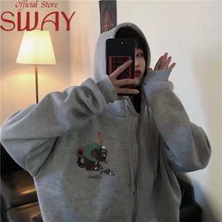 SWAY  เสื้อผ้าผู้ญิง แขนยาว เสื้อฮู้ด คลุมหญิง สไตล์เกาหลี แฟชั่น  Korean Style Unique รุ่นใหม่ คุณภาพสูง WWY239033M 36Z230909