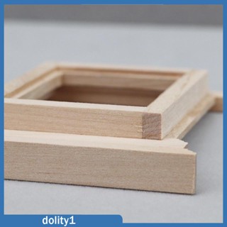 [Dolity1] หน้าต่างบ้านตุ๊กตาไม้ สเกล 1:12 ขนาดเล็ก ทนทาน สําหรับของเล่นจําลอง