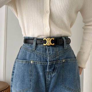 2023 new belt, high-end fashion, pants, brown belt, triumphal arch belt, womens leather.