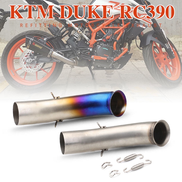 รถจักรยานยนต์ไอเสียกลาง Link ท่อสําหรับ KTM DUKE 125 250 390 RC250 RC390 2017-2019 เชื่อมต่อกับ 51 ม