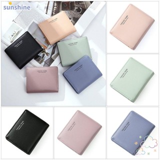 Ssunshine กระเป๋าสตางค์ ใบสั้น หนัง PU มีสไตล์ Forever Young Dompet