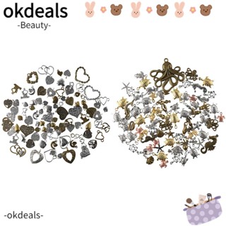 Okdeals ต่างหู จี้รูปหัวใจ สไตล์พังก์ คละสี