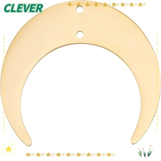 Clever จี้แท็กเปล่า สเตนเลส รูปดวงจันทร์ สีทอง สําหรับทําเครื่องประดับ ต่างหู สร้อยข้อมือ DIY