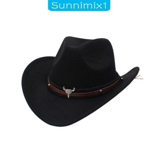 [Sunnimix1] หมวกคาวบอย กันแดด แฟชั่น พร็อพถ่ายรูป สําหรับผู้หญิง ผู้ชาย ท่องเที่ยว ตั้งแคมป์ เดินป่า