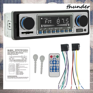 Thunder เครื่องเล่น Mp3 วิทยุ FM บลูทูธ แฮนด์ฟรี พร้อมรีโมตคอนโทรล สําหรับรถยนต์