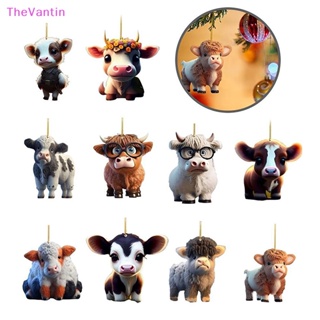 Thevantin จี้การ์ตูนวัวน่ารัก เครื่องประดับแฟชั่น สําหรับตกแต่งบ้าน ต้นคริสต์มาส