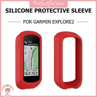 ❥Perfectfu เคสนาฬิกาจับเวลาซิลิโคน กันฝุ่น สําหรับ Garmin Explore 2 #