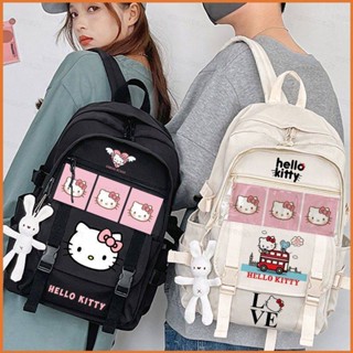 Kts กระเป๋าเป้สะพายหลัง ลายการ์ตูน Hello Kitty แมวน่ารัก ความจุขนาดใหญ่