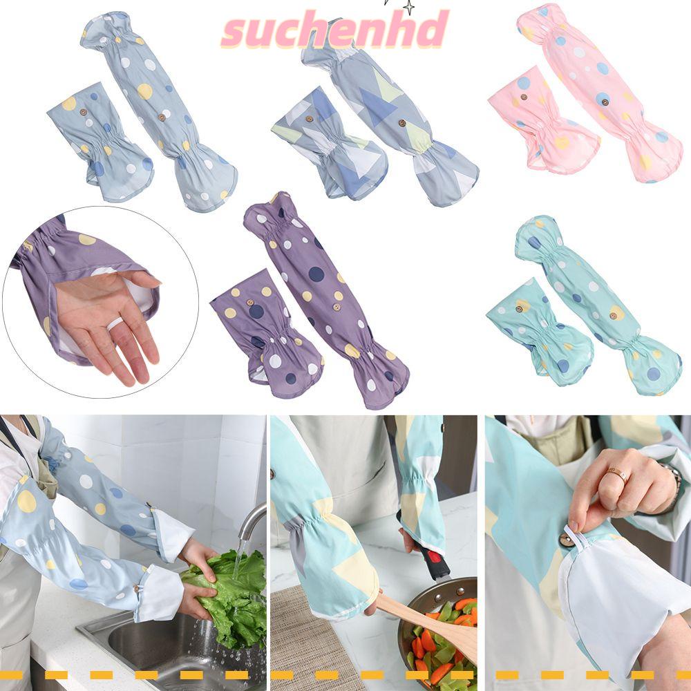 Suchenhd ปลอกแขน กันน้ํามัน กันเปรอะเปื้อน แบบพกพา สําหรับทําอาหารในครัวเรือน