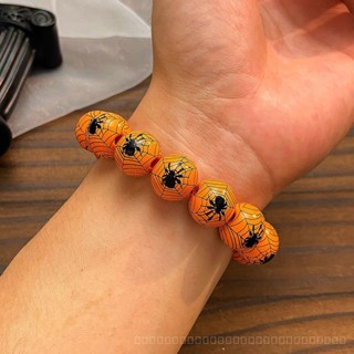 0908WSJ Cross-Border New Arrival Skull Spider Web Bracelet Men and Women Europe and America Creative Horror Halloween Bracelet DIY Holiday Bracelet JR8S