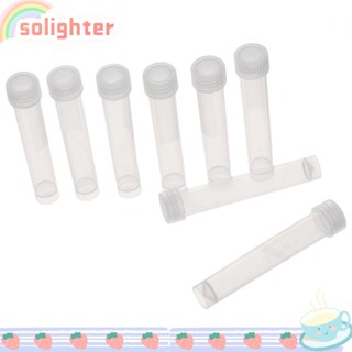 Solighter หลอดทดลองวิทยาศาสตร์ พลาสติก ขนาด 90 มม.*15 มม. 10 มล. พร้อมฝาปิด 10 ชิ้น