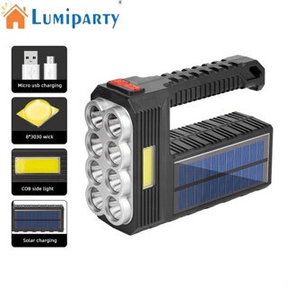 Lumiparty ไฟฉาย Led พลังงานแสงอาทิตย์ แบบพกพา 6x3030 1200lm 4