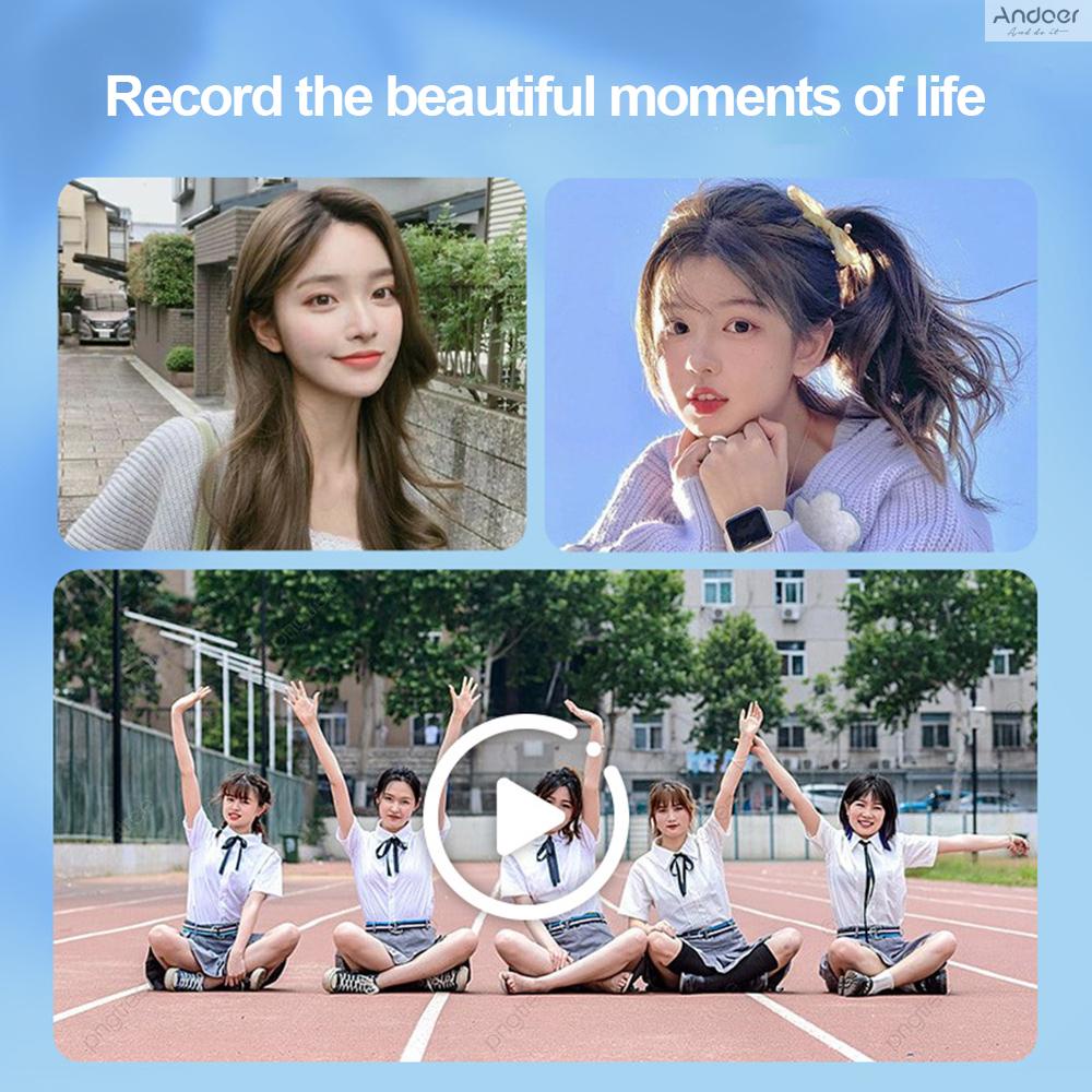 Mua-andoer กล้องดิจิทัล 2.88 นิ้ว แบบพกพา 50MP 4K Ultra HD ซูม 16X โฟกัสอัตโนมัติ ตั้งเวลาได้เอง กันสั่น พร้อมแบตเตอรี่ 2 ชิ้น เมมโมรี่การ์ด 32GB ของขวัญสําหรับเด็ก