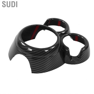 Sudi Gear Shift Cup Holder Trim Shifter Frame UV Resistant Carbon Fiber Style Replacement for Cooper 3 Door Hatchback F56