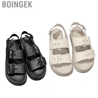 Boingek Women Double Buckle Sandals   Slip for Park