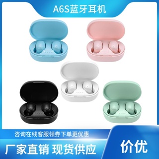 Spot# Cross-border new A6S macaron mini wireless in-ear noise reduction Bluetooth headset sports game headset factory 8jj