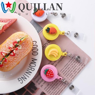 Quillan คลิปหนีบบัตรเครดิต บัตรรถบัส ลายการ์ตูนน่ารัก พับเก็บได้ สําหรับสํานักงาน