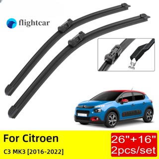 Flightcar ใบปัดน้ําฝนด้านหน้า อุปกรณ์เสริม สําหรับ Citroen C3 MK3 2016 2017 2018 2019 2020 2021 2022